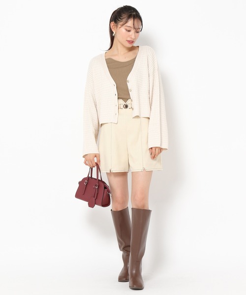 mysty woman（ミスティウーマン）の「バックルベルトショートパンツ 972153（その他パンツ・レディース・ホワイト系その他/グリーン/ブラウン・FREE）」の10枚目の写真