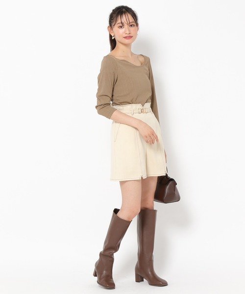 mysty woman（ミスティウーマン）の「バックルベルトショートパンツ 972153（その他パンツ・レディース・ホワイト系その他/グリーン/ブラウン・FREE）」の15枚目の写真