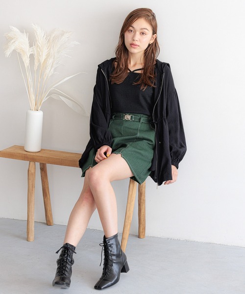 mysty woman（ミスティウーマン）の「バックルベルトショートパンツ 972153（その他パンツ・レディース・ホワイト系その他/グリーン/ブラウン・FREE）」の21枚目の写真