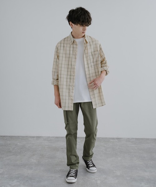 KRIFF MAYER（クリフメイヤー）の「KRIFF MAYER クリフメイヤー ストレッチスリムカーゴパンツ（カーゴパンツ・メンズ・ブラック/カーキ/ダークネイビー/サンドベージュ・S/M/L/XL）」の5枚目の写真