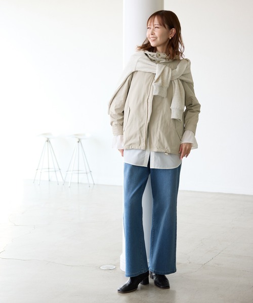 ROPE' PICNIC(ロペピクニック)の「花粉ガード/ライナー付きメモリーツイルマウンテンパーカー(マウンテンパーカー・レディース・ベージュ/ネイビー/ブラウン/カーキ/ブラック・38/40)」の6枚目の写真