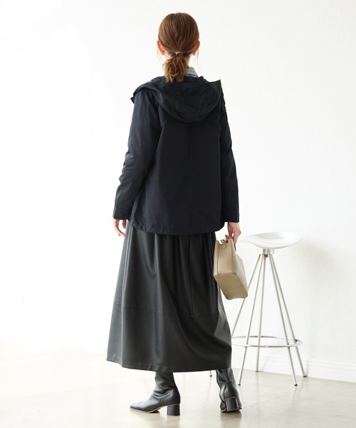 ROPE' PICNIC(ロペピクニック)の「花粉ガード/ライナー付きメモリーツイルマウンテンパーカー(マウンテンパーカー・レディース・ベージュ/ネイビー/ブラウン/カーキ/ブラック・38/40)」の12枚目の写真