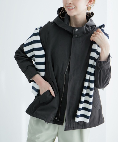 ROPE' PICNIC(ロペピクニック)の「花粉ガード/ライナー付きメモリーツイルマウンテンパーカー(マウンテンパーカー・レディース・ベージュ/ネイビー/ブラウン/カーキ/ブラック・38/40)」の16枚目の写真