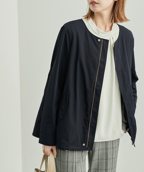 ROPE' PICNIC(ロペピクニック)の「花粉ガード/ライナー付きメモリーツイルマウンテンパーカー(マウンテンパーカー・レディース・ベージュ/ネイビー/ブラウン/カーキ/ブラック・38/40)」の17枚目の写真