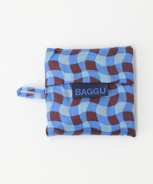 BAGGU（バグー）の「＜BAGGU＞ウェービーギンガム ポケッタブルバッグ/BABY（エコバッグ/サブバッグ・レディース・コバルトブルー/ライトピンク・FREE）」の14枚目の写真