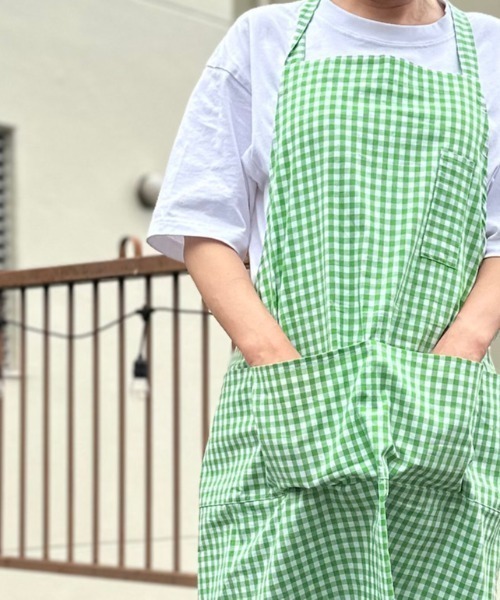 ∴【 tradition acoustic. / トラディション アコースティック】 日本製 ホルターネック ギンガムチェック エプロン TDI（エプロン）｜TRADITION ACOUSTIC.（トラディションアコースティック）