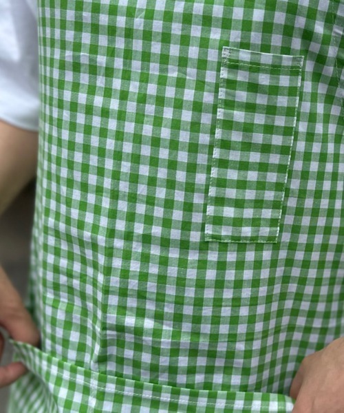 ∴【 tradition acoustic. / トラディション アコースティック】 日本製 ホルターネック ギンガムチェック エプロン TDI（エプロン）｜TRADITION ACOUSTIC.（トラディションアコースティック）