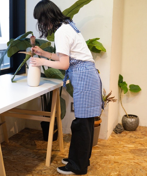 ∴【 tradition acoustic. / トラディション アコースティック】 日本製 ホルターネック ギンガムチェック エプロン TDI（エプロン）｜TRADITION ACOUSTIC.（トラディションアコースティック）