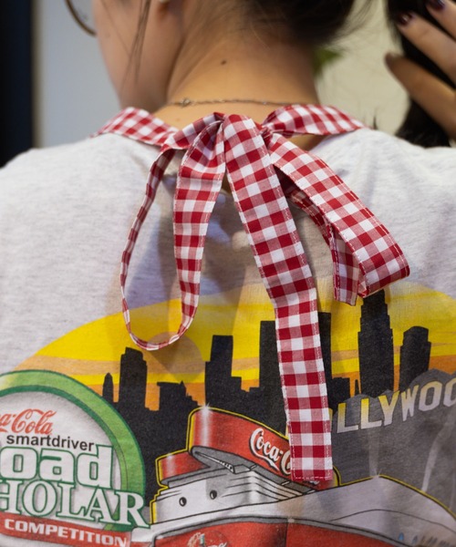 ∴【 tradition acoustic. / トラディション アコースティック】 日本製 ホルターネック ギンガムチェック エプロン TDI（エプロン）｜TRADITION ACOUSTIC.（トラディションアコースティック）