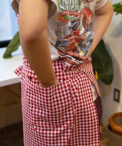 ∴【 tradition acoustic. / トラディション アコースティック】 日本製 ホルターネック ギンガムチェック エプロン TDI（エプロン）｜TRADITION ACOUSTIC.（トラディションアコースティック）