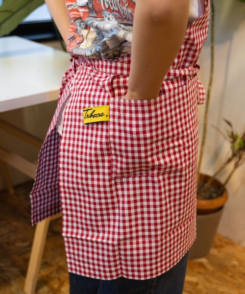∴【 tradition acoustic. / トラディション アコースティック】 日本製 ホルターネック ギンガムチェック エプロン TDI（エプロン）｜TRADITION ACOUSTIC.（トラディションアコースティック）