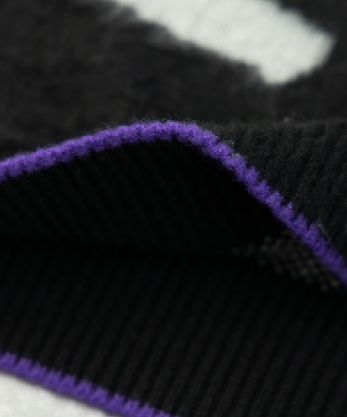 NYLAUS(ナイラス)の「Mohair Like Whole Pattern Loose Knit Sweater / モヘアライク 総柄 ルーズ ニットセーター(ニット/セーター・メンズ・ブラック系/グレー系/パープル系・M/L)」の18枚目の写真