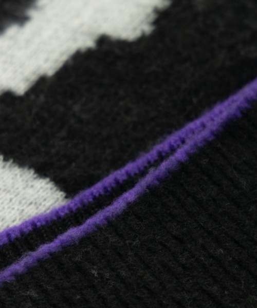 NYLAUS(ナイラス)の「Mohair Like Whole Pattern Loose Knit Sweater / モヘアライク 総柄 ルーズ ニットセーター(ニット/セーター・メンズ・ブラック系/グレー系/パープル系・M/L)」の20枚目の写真