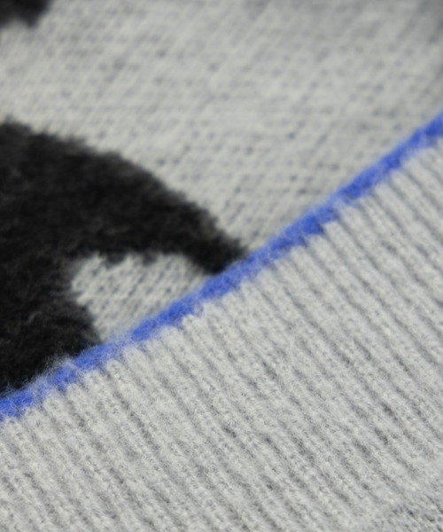 NYLAUS(ナイラス)の「Mohair Like Whole Pattern Loose Knit Sweater / モヘアライク 総柄 ルーズ ニットセーター(ニット/セーター・メンズ・ブラック系/グレー系/パープル系・M/L)」の22枚目の写真