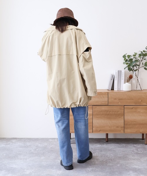 Social GIRL（ソーシャルガール）の「2wayダブルテーラーコート（テーラードジャケット・レディース・ブラック/オフホワイト/グリーン/ベージュ・M/L）」の9枚目の写真