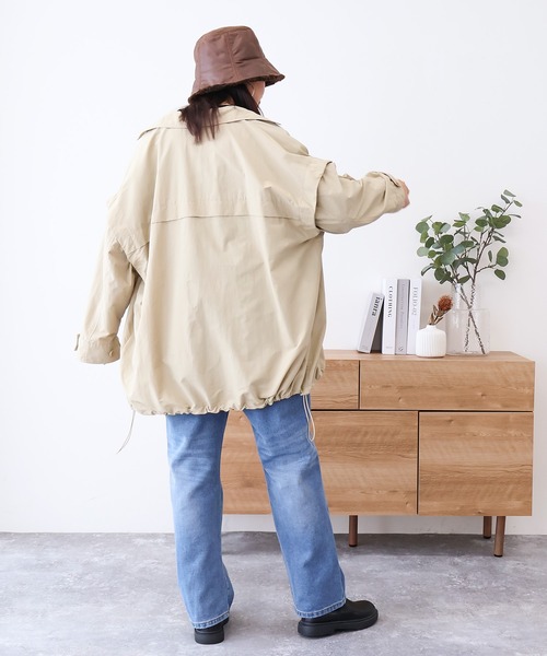 Social GIRL（ソーシャルガール）の「2wayダブルテーラーコート（テーラードジャケット・レディース・ブラック/オフホワイト/グリーン/ベージュ・M/L）」の10枚目の写真