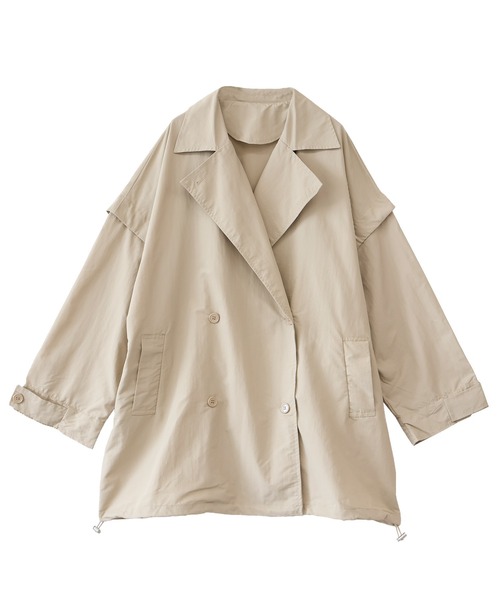 Social GIRL（ソーシャルガール）の「2wayダブルテーラーコート（テーラードジャケット・レディース・ブラック/オフホワイト/グリーン/ベージュ・M/L）」の12枚目の写真