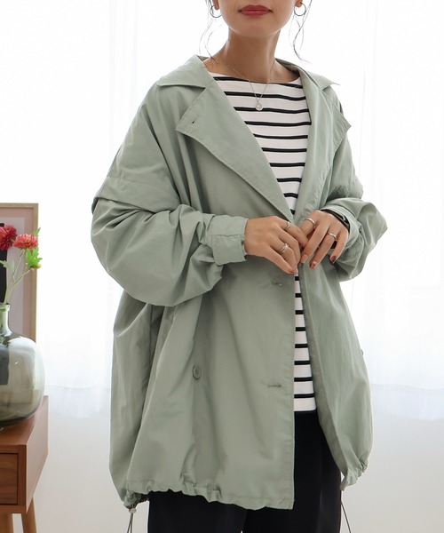 Social GIRL（ソーシャルガール）の「2wayダブルテーラーコート（テーラードジャケット・レディース・ブラック/オフホワイト/グリーン/ベージュ・M/L）」の13枚目の写真