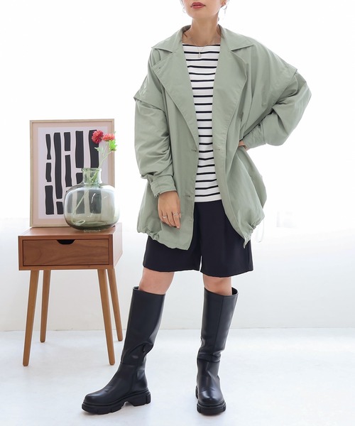 Social GIRL（ソーシャルガール）の「2wayダブルテーラーコート（テーラードジャケット・レディース・ブラック/オフホワイト/グリーン/ベージュ・M/L）」の16枚目の写真