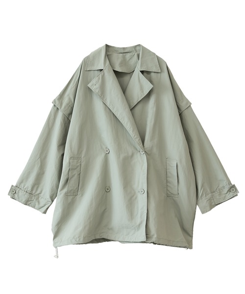 Social GIRL（ソーシャルガール）の「2wayダブルテーラーコート（テーラードジャケット・レディース・ブラック/オフホワイト/グリーン/ベージュ・M/L）」の20枚目の写真