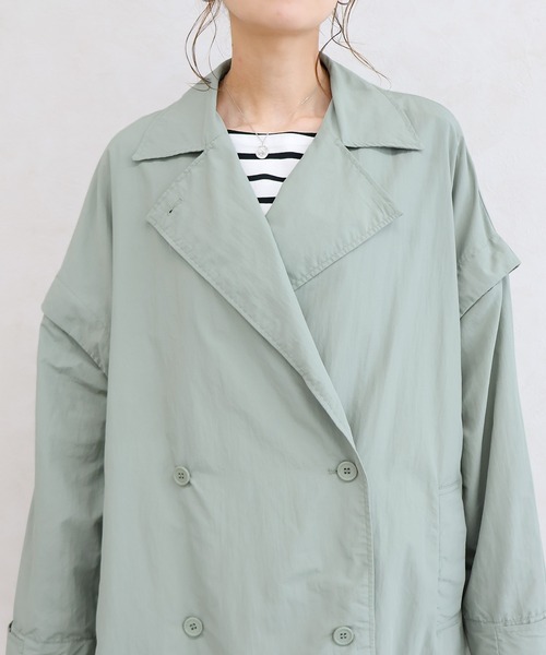 Social GIRL（ソーシャルガール）の「2wayダブルテーラーコート（テーラードジャケット・レディース・ブラック/オフホワイト/グリーン/ベージュ・M/L）」の21枚目の写真