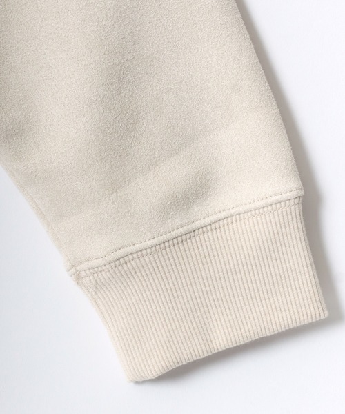 Lazar（ラザル）の「Oversize Faux Suede Beard Man Embroidery Sweat/オーバーサイズ フェイクスウェード ヒゲオジ ワンポイント刺繍 スウェット トレーナー レディース メンズ（スウェット・メンズ・アイボリー/グレー系その他/チャコール/ダークグリーン/ブラウン/ホワイト系その他・M/L）」の22枚目の写真