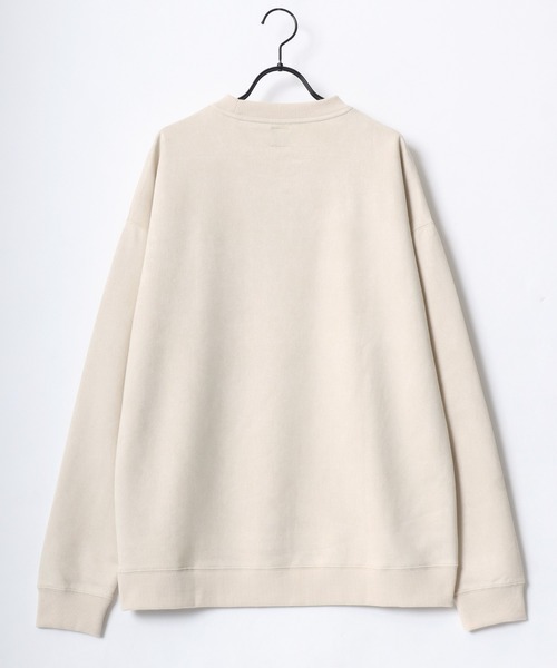 セール】Oversize Faux Suede Beard Man Embroidery Sweat