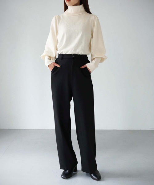 cheriella(シェリエラ)の「【cheriella】WEB限定サスティナブルパフスリーブニット(ニット/セーター・レディース・ブラック/アイボリー/グリーン/ワインレッド/ブルー・M)」の9枚目の写真