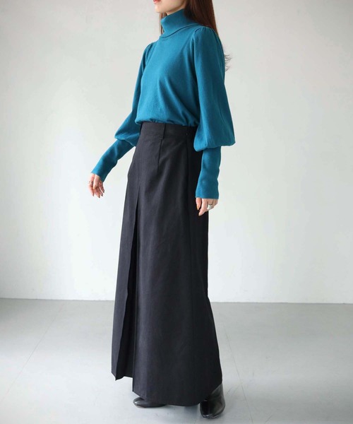 cheriella(シェリエラ)の「【cheriella】WEB限定サスティナブルパフスリーブニット(ニット/セーター・レディース・ブラック/アイボリー/グリーン/ワインレッド/ブルー・M)」の22枚目の写真