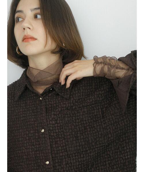Te chichi(テチチ)の「ラメチュールタートル(Tシャツ/カットソー・レディース・グレー/ブラウン/チャコールグレー・F)」の14枚目の写真
