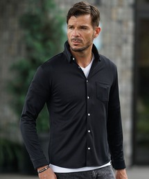 SOMEDIFF（サムディフ）の「イタリアンカラー総柄長袖シャツ メンズ 無地 千鳥柄 チェックシャツ スリムフィット 春服 冬服（シャツ/ブラウス）」