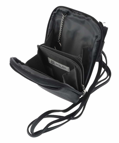 MK MICHEL KLEIN（エムケーミッシェルクラン）の「[軽量]牛革ウォレットショルダーバッグ（ショルダーバッグ・レディース・ブラック/モカ・00）」の16枚目の写真