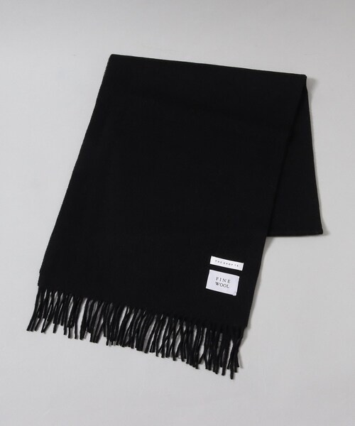 THE SHOP TK (ザ ショップ ティーケー )の「◆【チエック&無地/5色展開】ファインウールマフラー/手洗い可(ストール/ショール・レディース・ライトグレー系1/ブラック/ライトベージュ/ベージュ系1/キャメル・00)」の2枚目の写真