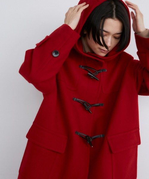 INED(イネド)の「ニューイングランドラムメルトンダッフルコート(ダッフルコート・レディース・キャメル/ネイビー/オフホワイト/レッド・9号/11号/7号)」の18枚目の写真
