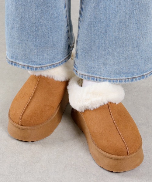 Dedes（デデス）の「厚底 ファースリッポン ムートンショートブーツ (6360)(6361)(6362)(6366)/Dedes（ブーツ・レディース・グレー系2/ブラウン系6/グレー/ブラック系1/グレー系1/ブラック/ブラウン系2/グレー系6/ブラウン/ブラック系6/ブラック系2/ブラウン系1/ベージュ系1/ベージュ/ベージュ系6/ベージュ系2・40/44/36/42/38/34）」の12枚目の写真