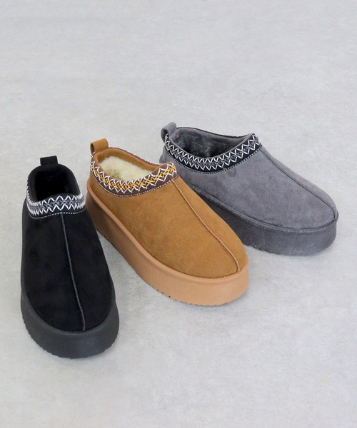 Dedes（デデス）の「厚底 ファースリッポン ムートンショートブーツ (6360)(6361)(6362)(6366)/Dedes（ブーツ・レディース・グレー系2/ブラウン系6/グレー/ブラック系1/グレー系1/ブラック/ブラウン系2/グレー系6/ブラウン/ブラック系6/ブラック系2/ブラウン系1/ベージュ系1/ベージュ/ベージュ系6/ベージュ系2・40/44/36/42/38/34）」の17枚目の写真