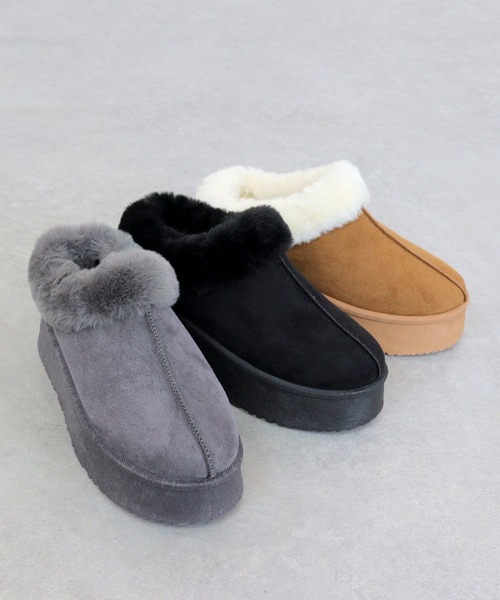 Dedes（デデス）の「厚底 ファースリッポン ムートンショートブーツ (6360)(6361)(6362)(6366)/Dedes（ブーツ・レディース・グレー系2/ブラウン系6/グレー/ブラック系1/グレー系1/ブラック/ブラウン系2/グレー系6/ブラウン/ブラック系6/ブラック系2/ブラウン系1/ベージュ系1/ベージュ/ベージュ系6/ベージュ系2・40/44/36/42/38/34）」の22枚目の写真