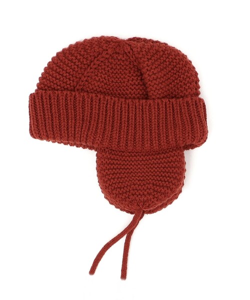 SHIPS（シップス）の「SHIPS KIDS:ベビー フライト キャップ（ニットキャップ/ビーニー・キッズ・ライトグレー/ベージュ/レッド系・ONE SIZE）」の2枚目の写真