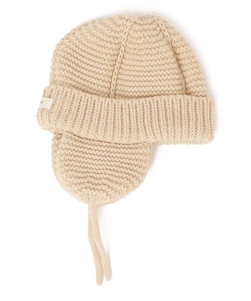 SHIPS（シップス）の「SHIPS KIDS:ベビー フライト キャップ（ニットキャップ/ビーニー・キッズ・ライトグレー/ベージュ/レッド系・ONE SIZE）」の4枚目の写真