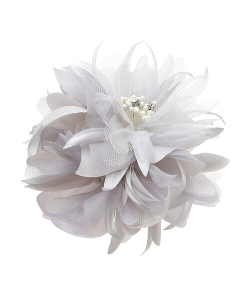 INDIVI（インディヴィ）の「【セレモニーにおすすめ！】フラワーコサージュ（ブローチ/コサージュ・レディース・ライトグレー/ブルー系その他/ベビーピンク・00）」の4枚目の写真