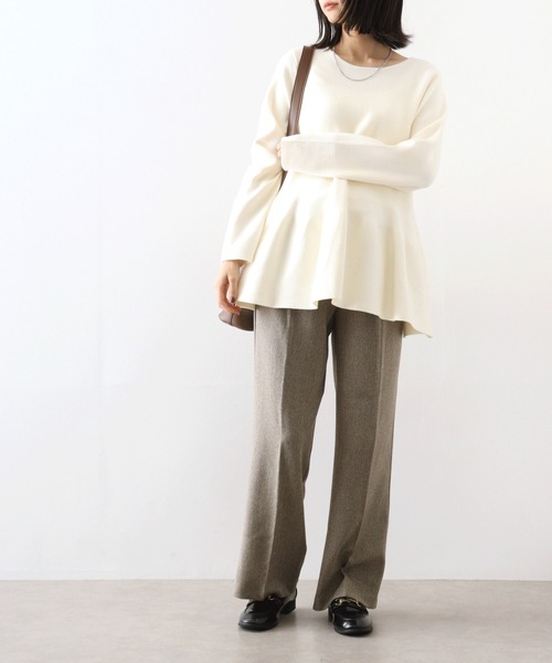 Brownie(ブラウニー)の「Brownie BACKパールボタンフレアプルオーバー(ニット/セーター・レディース・レッド/ブラック/オフホワイト・FREE)」の21枚目の写真