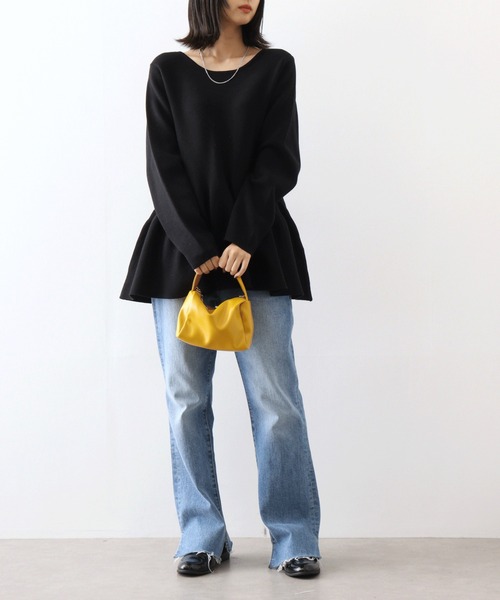 Brownie(ブラウニー)の「Brownie BACKパールボタンフレアプルオーバー(ニット/セーター・レディース・レッド/ブラック/オフホワイト・FREE)」の11枚目の写真
