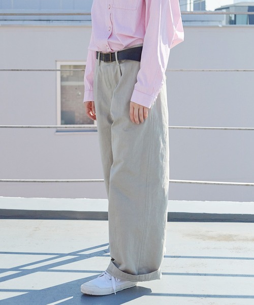 PAR ICI（パーリッシィ）の「雲斎ナチュラルヴィンテージワッシャー チノパンツ（チノパンツ・レディース・ベージュ/ネイビー・FREE）」の12枚目の写真