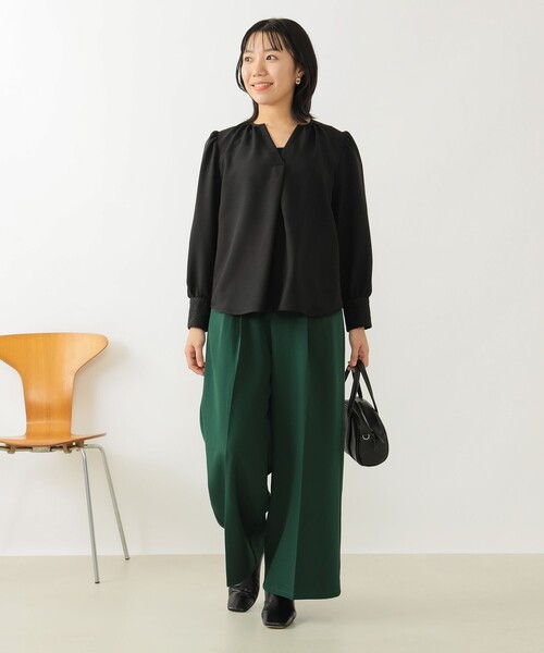 B:MING by BEAMS(ビーミングバイビームス)の「B:MING by BEAMS / 2WAY カラー 刺繍 ブラウス(シャツ/ブラウス・レディース・イエロー系その他5/ブラック・SMALL/MEDIUM)」の9枚目の写真