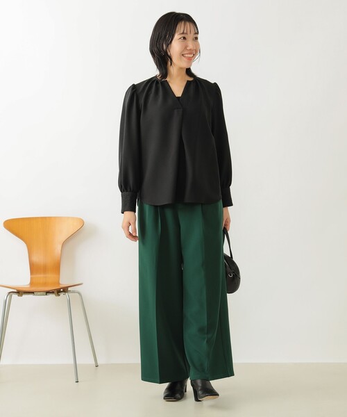 B:MING by BEAMS(ビーミングバイビームス)の「B:MING by BEAMS / 2WAY カラー 刺繍 ブラウス(シャツ/ブラウス・レディース・イエロー系その他5/ブラック・SMALL/MEDIUM)」の10枚目の写真