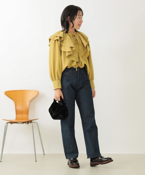 B:MING by BEAMS(ビーミングバイビームス)の「B:MING by BEAMS / 2WAY カラー 刺繍 ブラウス(シャツ/ブラウス・レディース・イエロー系その他5/ブラック・SMALL/MEDIUM)」の11枚目の写真