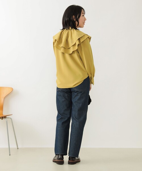 B:MING by BEAMS(ビーミングバイビームス)の「B:MING by BEAMS / 2WAY カラー 刺繍 ブラウス(シャツ/ブラウス・レディース・イエロー系その他5/ブラック・SMALL/MEDIUM)」の12枚目の写真