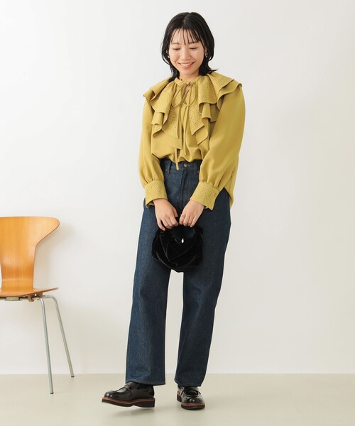 B:MING by BEAMS(ビーミングバイビームス)の「B:MING by BEAMS / 2WAY カラー 刺繍 ブラウス(シャツ/ブラウス・レディース・イエロー系その他5/ブラック・SMALL/MEDIUM)」の13枚目の写真