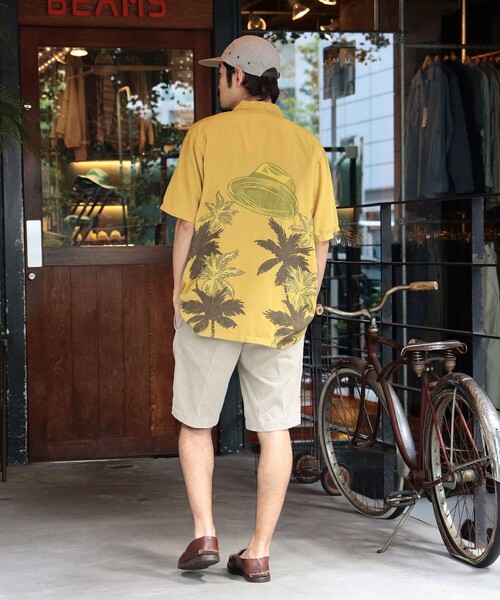 REMI RELIEF（レミレリーフ）の「REMI RELIEF × BEAMS PLUS / 別注 Cut Jacquard Aloha Shirt Solid（シャツ/ブラウス・メンズ・イエロー・SMALL/X-LARGE/LARGE/MEDIUM）」の3枚目の写真