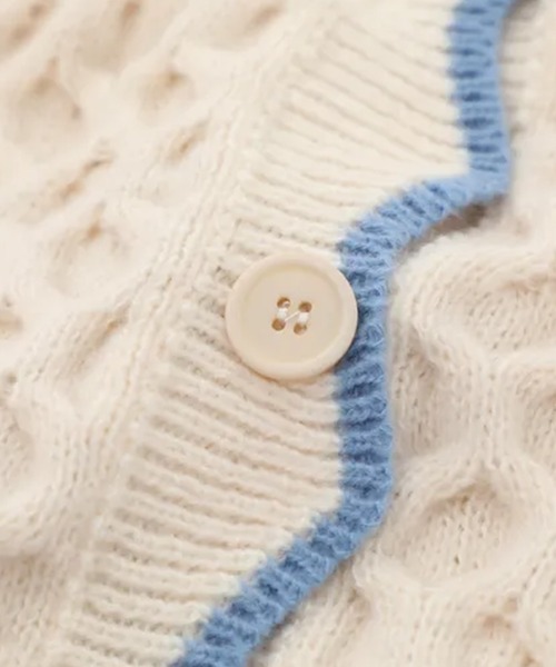 HOOK（フック）の「ビスケット風配色切り替えニットカーディガン (AW)（カーディガン/ボレロ・メンズ・ブラック/ピンク・L/M/XL）」の5枚目の写真